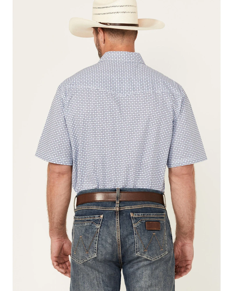 Wrangler 20X Men's Geo Print Short Sleeve Snap Stretch Western Shirt