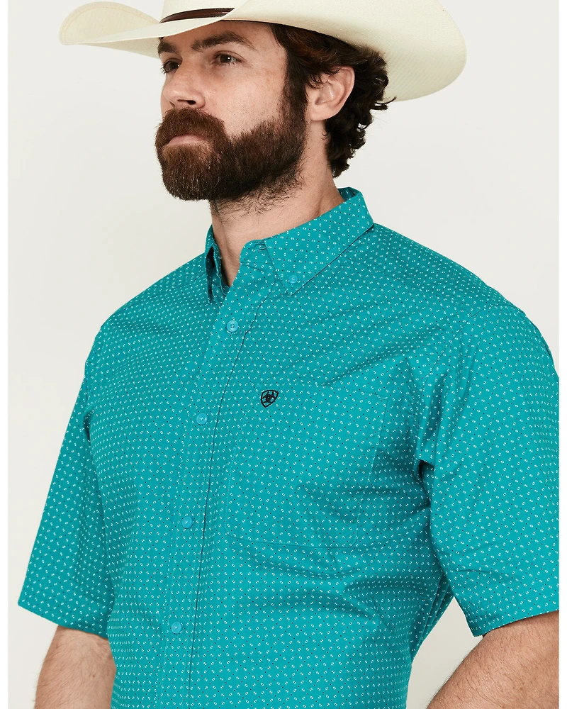 Ariat Men's Judd Geo Print Short Sleeve Button-Down Western Shirt
