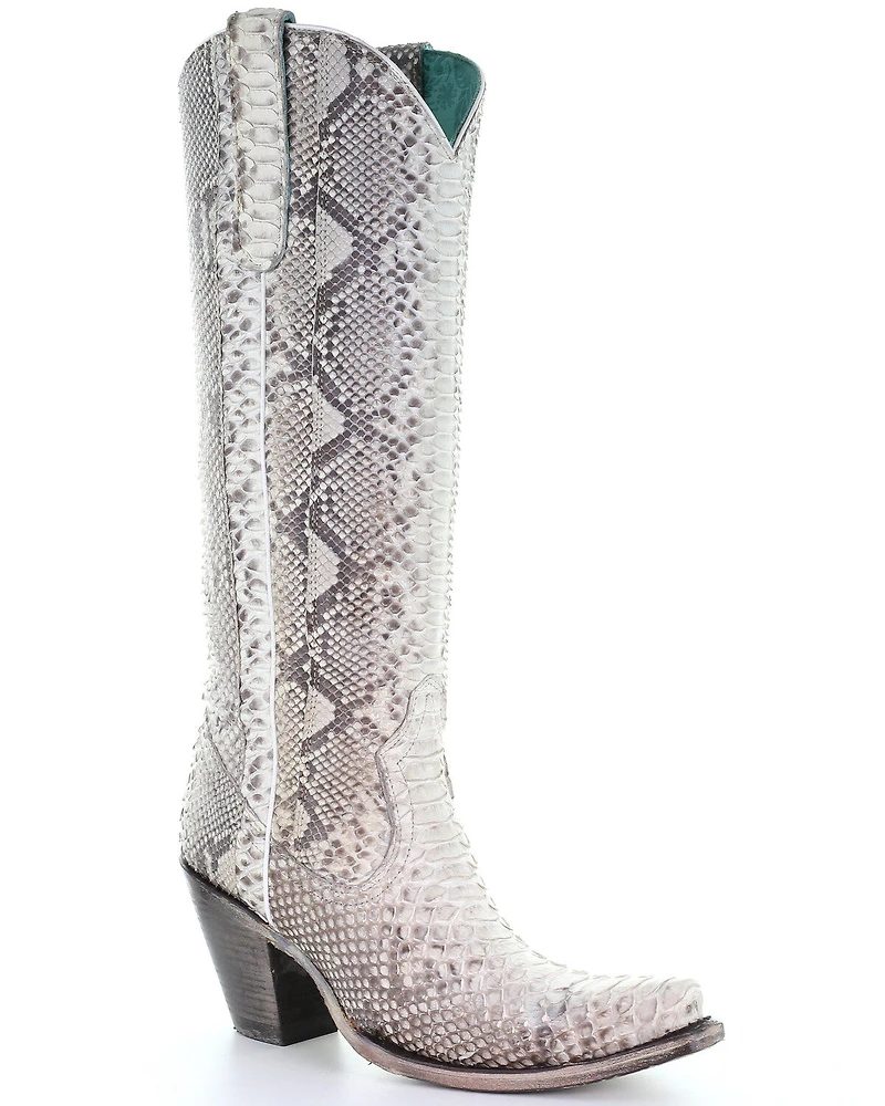 Corral Women's Python Tall Western Boots - Snip Toe