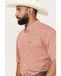 Ariat Men's Emery Wrinkle Free Plaid Print Short Sleeve Button-Down Western Shirt