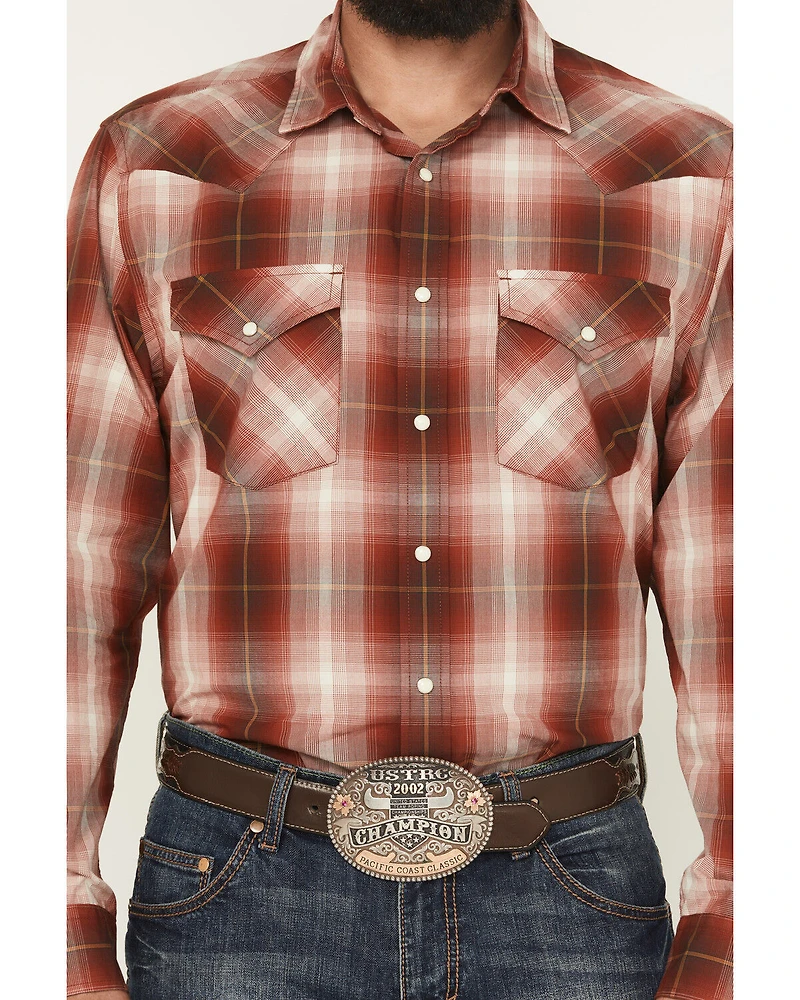 Pendleton Men's Frontier Plaid Print Long Sleeve Snap Western Shirt