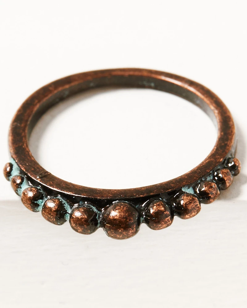 Shyanne Women's Bronze & Turquoise 4-Piece Ring Set