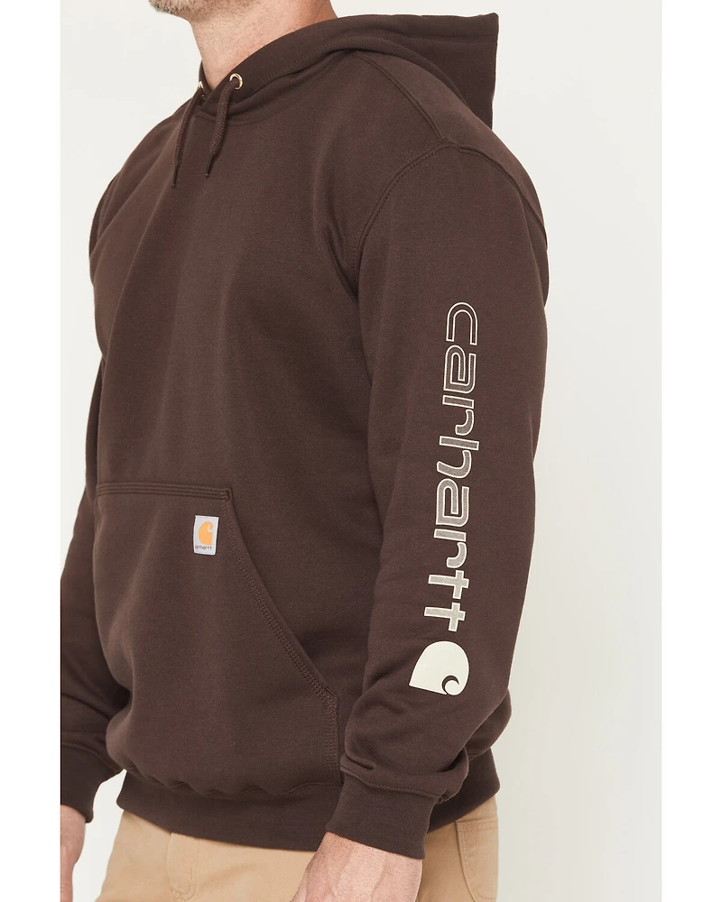 Carhartt Men's Loose Fit Midweight Logo Sleeve Graphic Hooded Sweatshirt