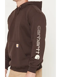 Carhartt Men's Loose Fit Midweight Logo Sleeve Graphic Hooded Sweatshirt