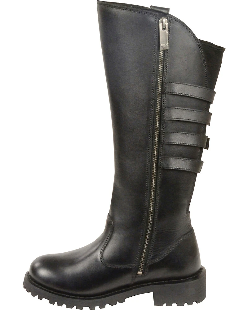 Milwaukee Leather Women's 15" High Rise Riding Boots - Round Toe