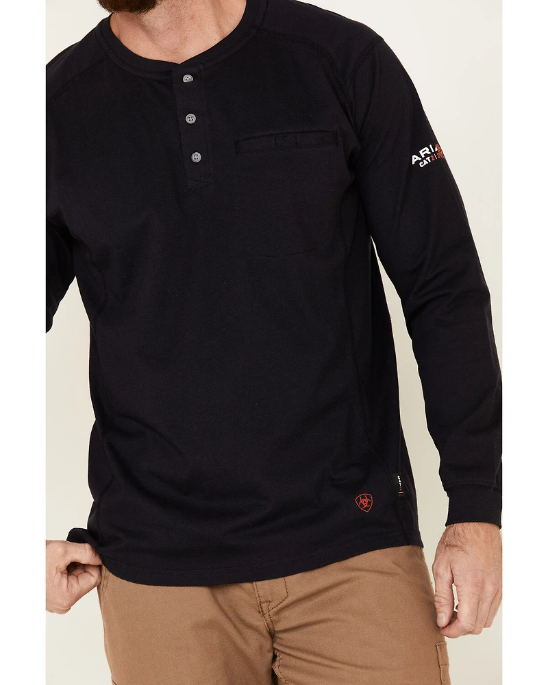 Ariat Men's FR Air Henley Long Sleeve Work Shirt