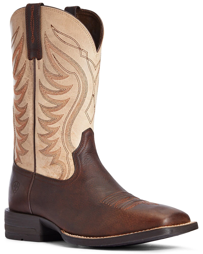 Ariat Men's Amos Barley Western Performance Boots - Broad Square Toe