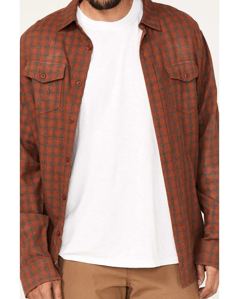 Brothers and Sons Men's Tencel Plaid Long Sleeve Button Down Western Flannel Shirt