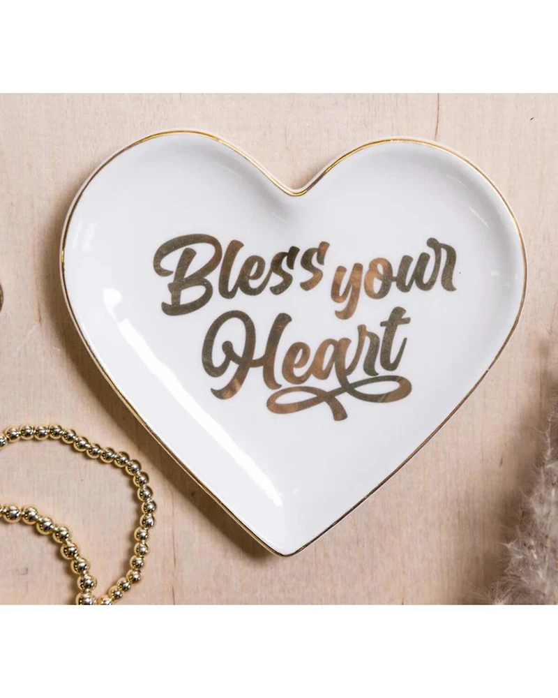 Totalee Gift Bless Your Heart Trinket Tray