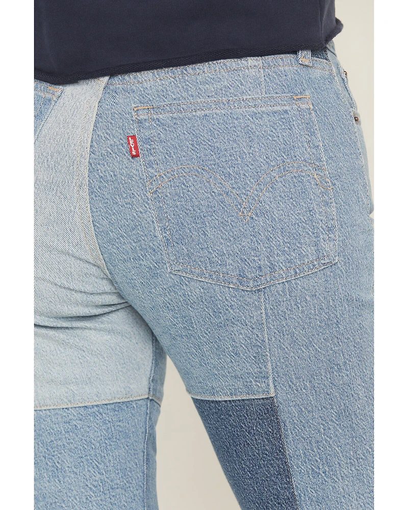Levi's Women's Patchwork High Rise Wedgie Bootcut Stretch Denim Jeans
