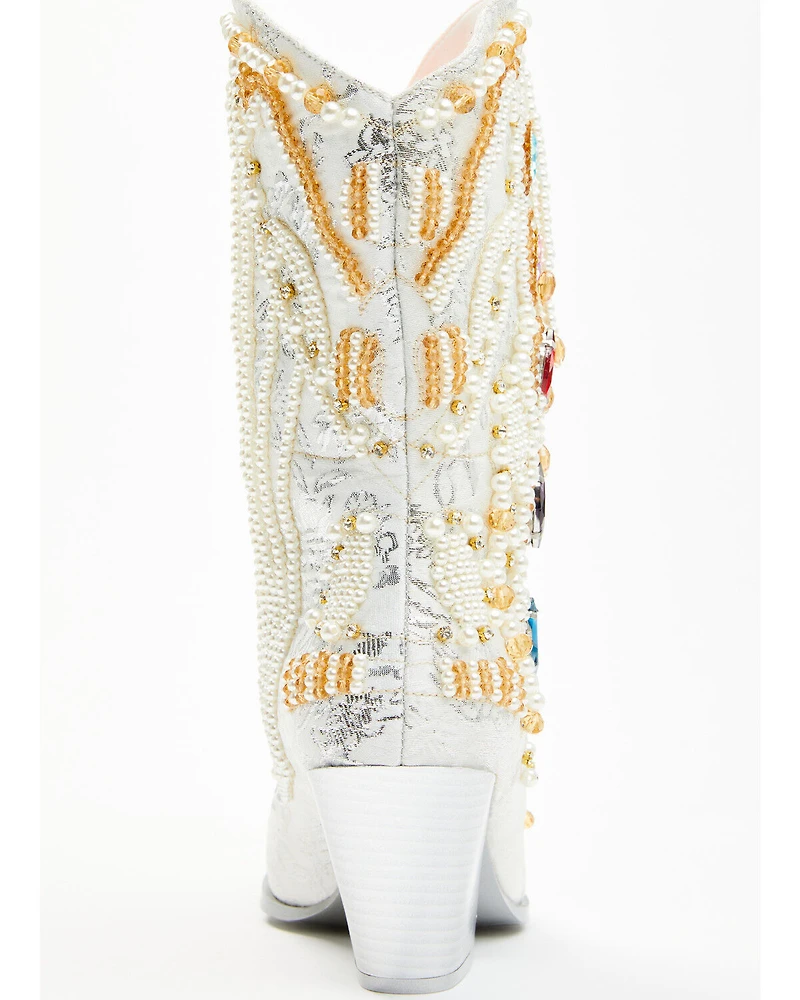 Azalea Wang Women's Astounding Embellished Fashion Booties - Snip Toe