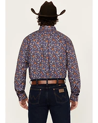 Ariat Men's Ty Floral Print Long Sleeve Button-Down Western Shirt