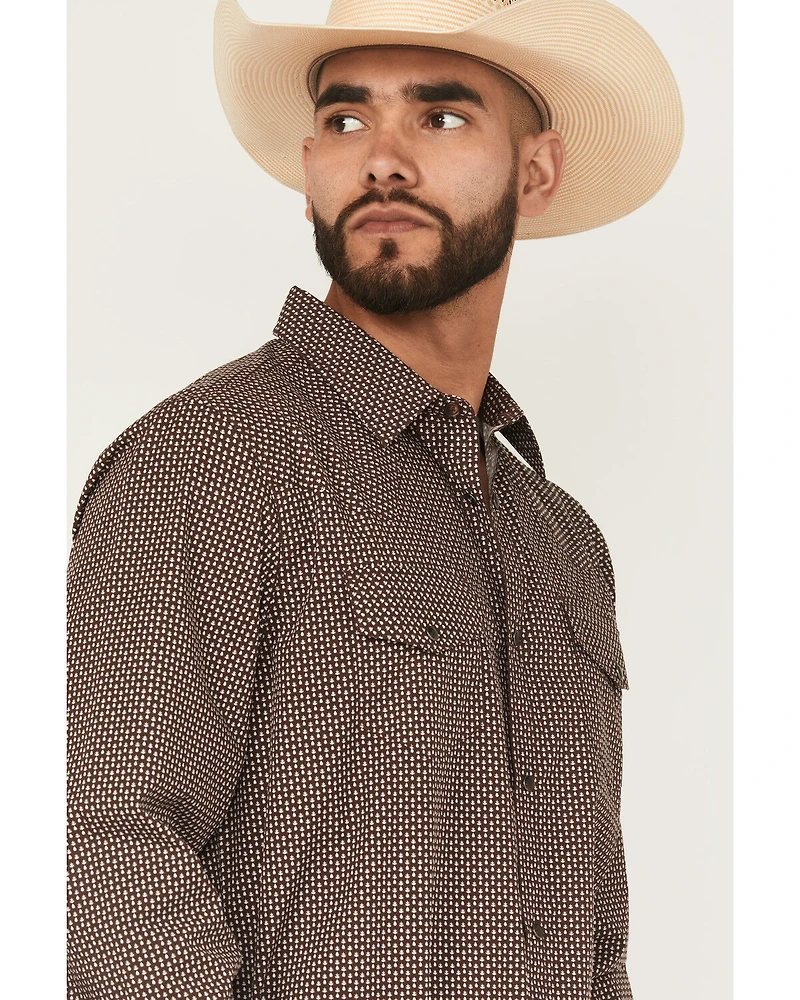 Gibson Trading Co Men's Mud Hole Geo Print Long Sleeve Snap Western Shirt