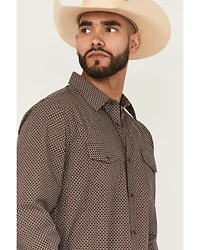 Gibson Trading Co Men's Mud Hole Geo Print Long Sleeve Snap Western Shirt