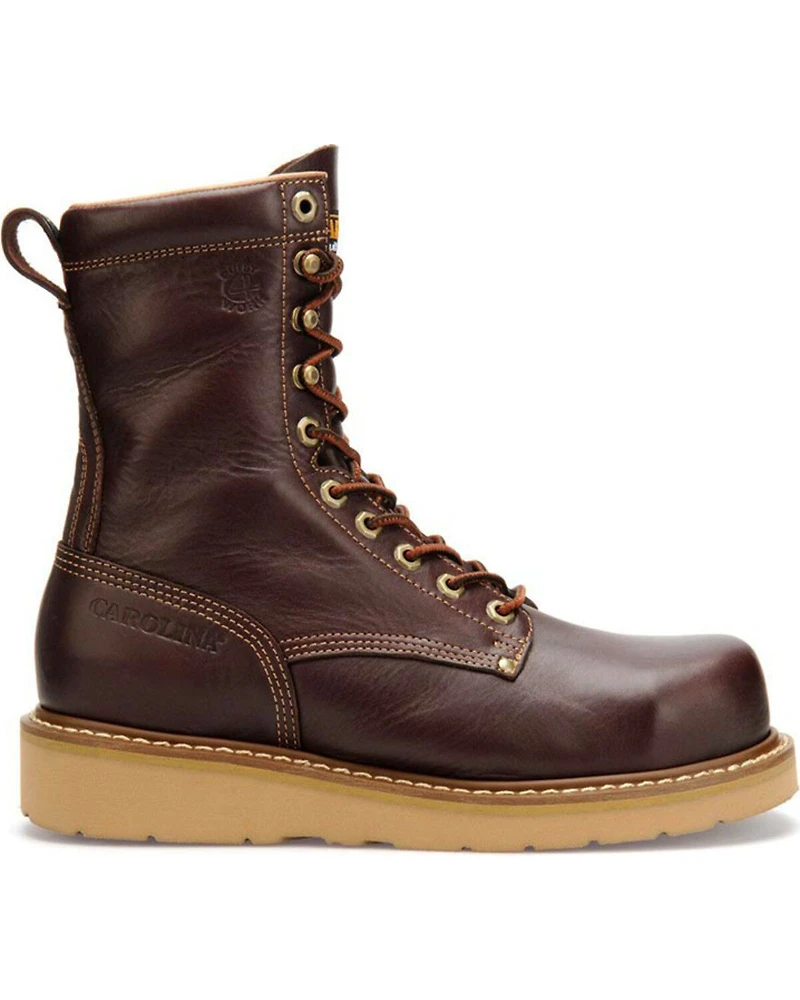 Carolina Men's Dark Brown Amp Hi 8" Work Boots - Steel Toe
