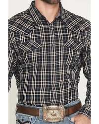 Cody James Men's Warriors Way Plaid Print Long Sleeve Snap Western Shirt