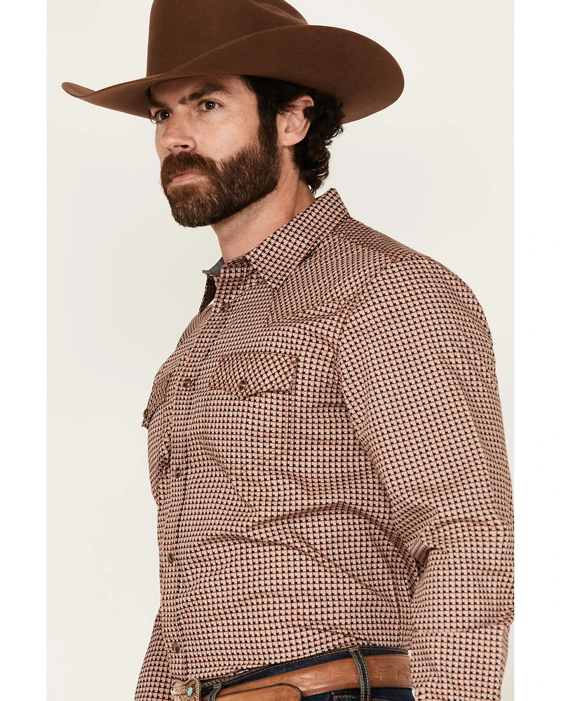 Cody James Men's Ramon Plaid Print Long Sleeve Snap Western Shirt