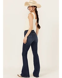Shyanne Women's Luna High Rise Flare Stretch Denim Jeans