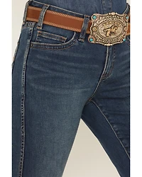 Rock & Roll Denim Women's Medium Wash Mid Rise Bootcut Stretch Jeans