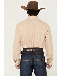 Cinch Men's Striped Print Long Sleeve Button-Down Stretch Western Shirt