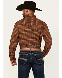 Wrangler 20X Men's Geo Print Long Sleeve Snap Stretch Western Shirt