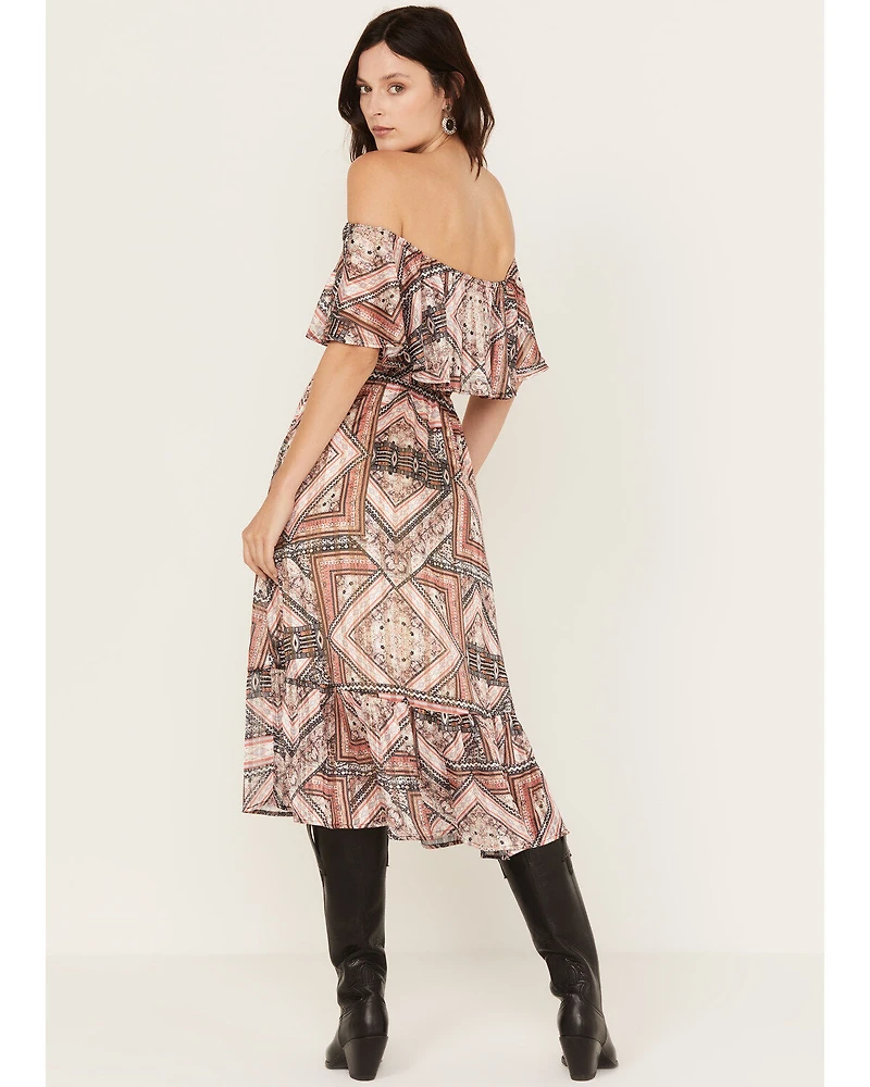 Shyanne Women's Off The Shoulder Ruffle Midi Dress