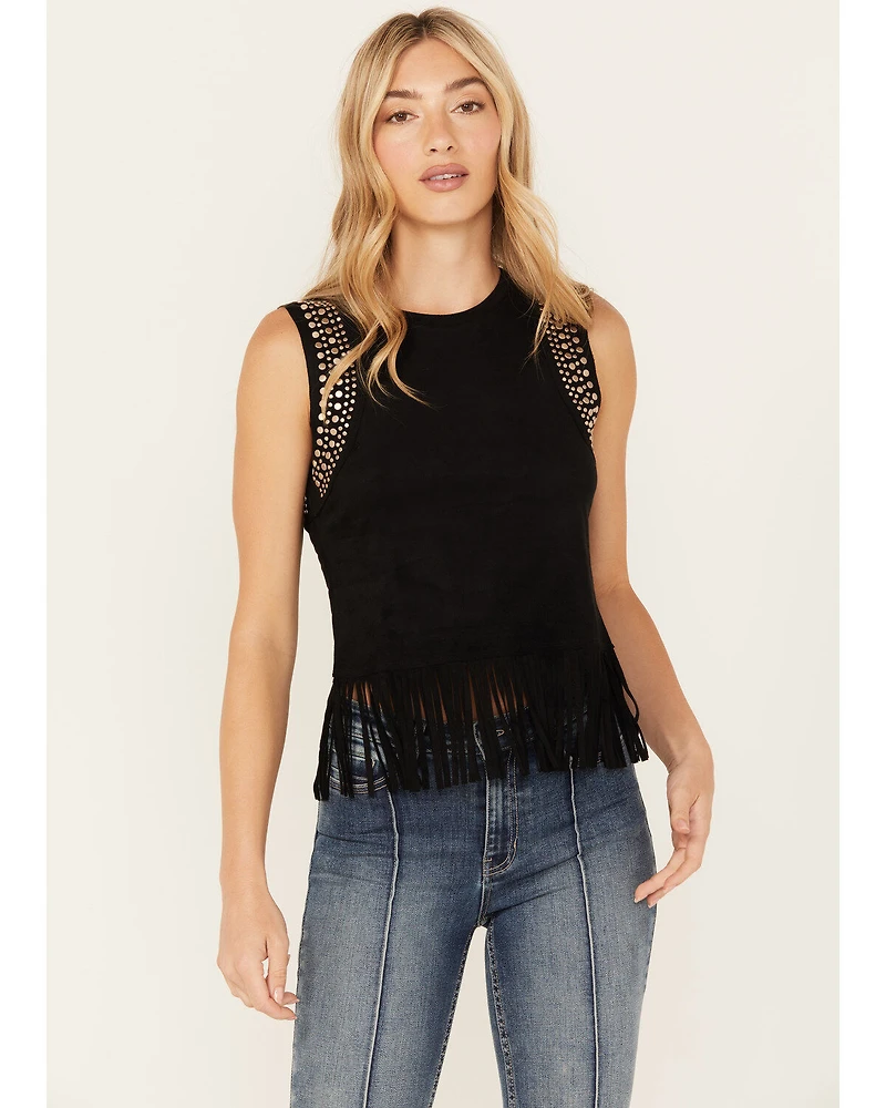 Idyllwind Women's Lillian Studded Fringe Tank Top