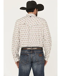 RANK 45® Men's Romans Medallion Print Long Sleeve Snap Performance Western Shirt