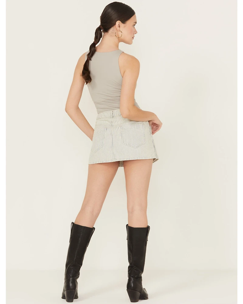 Free People Women's Wynne Railroad Mini Skirt