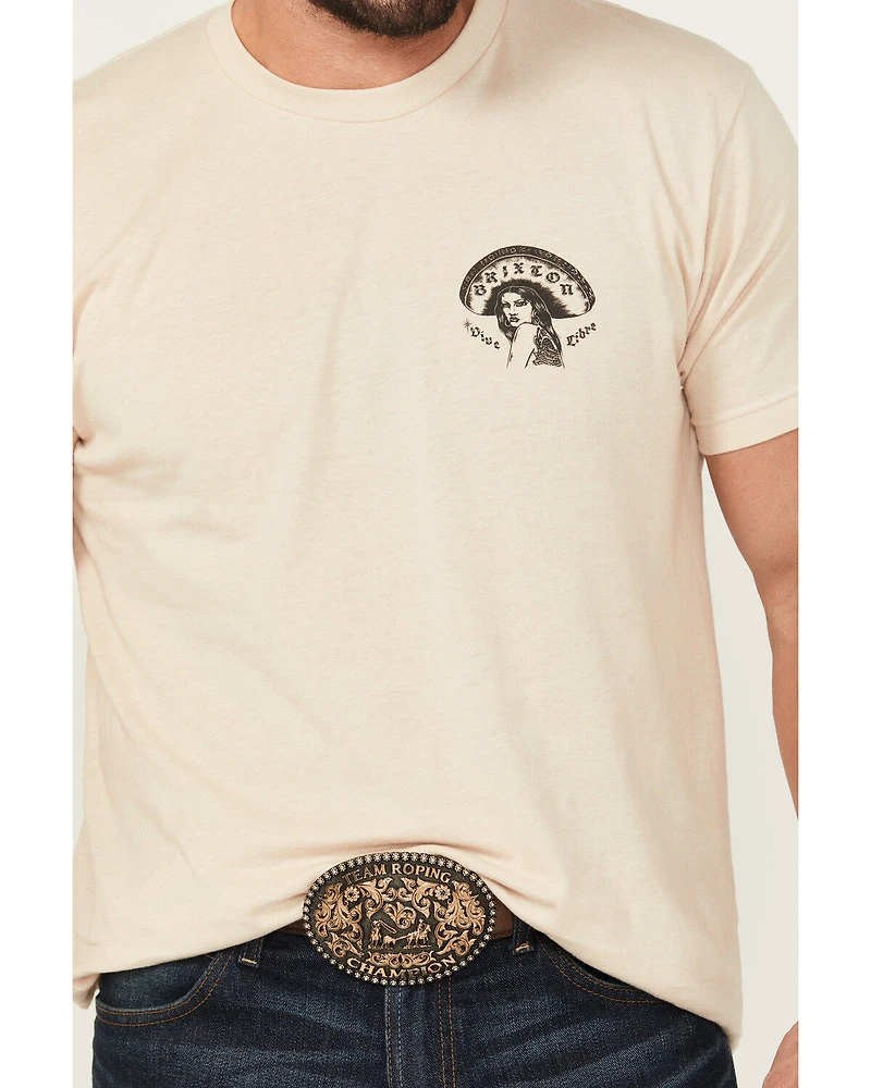 Brixton Men's Boot Barn Exclusive Vive Libre Mariachi Girl Short Sleeve Graphic T-Shirt