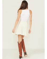 Rock & Roll Denim Women's Boot Stitch Embroidered Mini Skirt