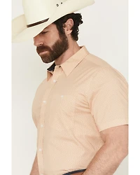RANK 45® Men's Cowboy Co Geo Print Short Sleeve Button-Down Stretch Western Shirt