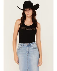 Youth Revolt Women's I Heart Cowboys Ribbed Tank