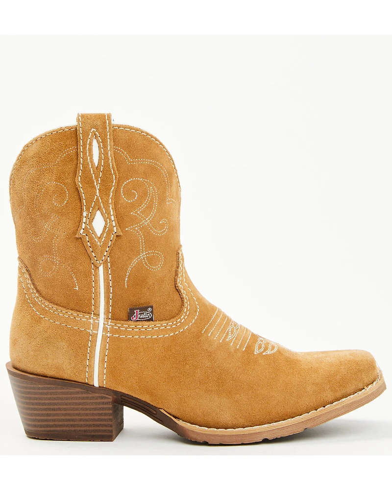 Justin Women's Gypsy Suede Western Booties - Square Toe