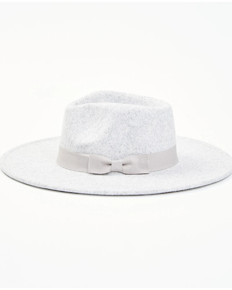 Lucca Women's Heather Grey Ariel II Vegan Felt Western Rancher Hat