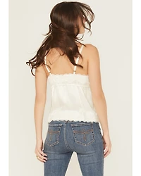 Shyanne Women's Lace Trim Satin Cami