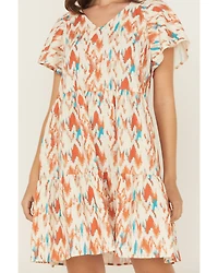 Ariat Women's Delilah Southwestern Print Short Sleeve Mini Dress