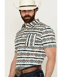 RANK 45® Men's Resurrection Southwestern Print Short Sleeve Button-Down Performance Stretch Western Shirt