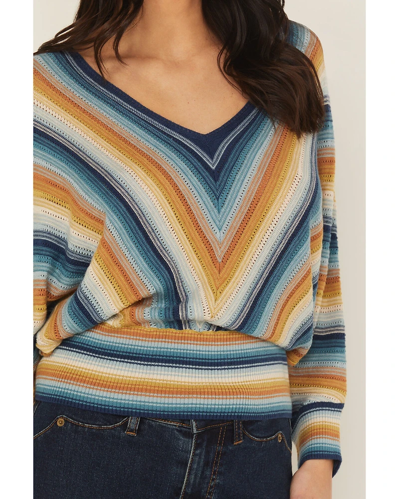 Shyanne Women's Striped Dolman Sleeve Sweater