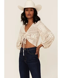 Saints & Hearts Bandana Print Crop Top
