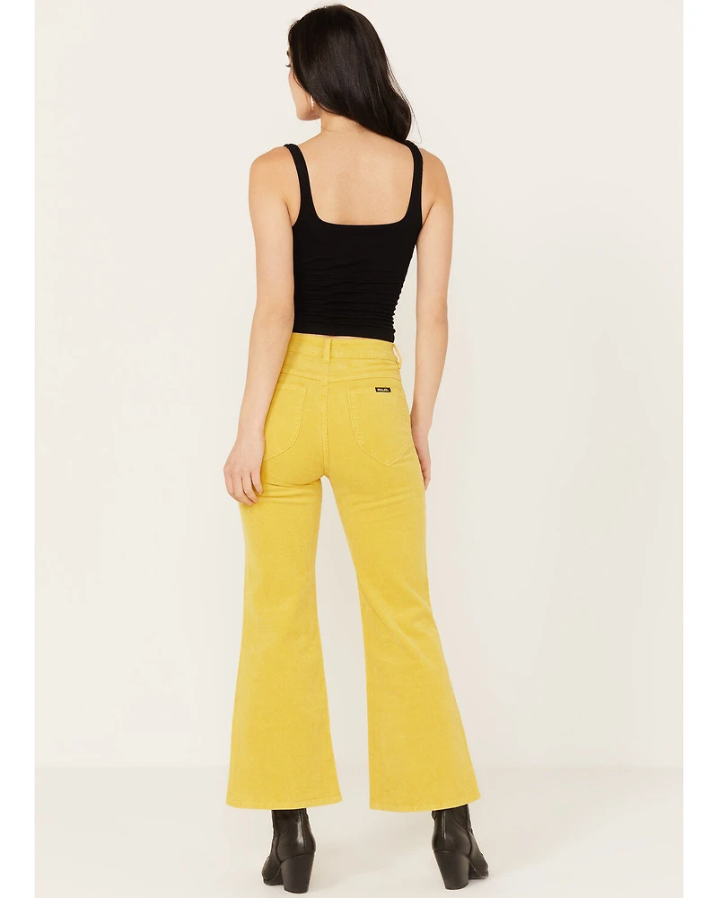 Rolla's Women's Corduroy High Rise Eastcoast Ankle Flare Jeans