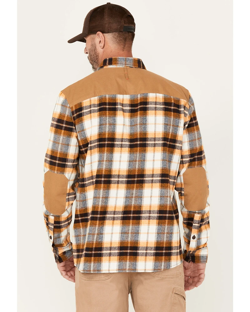 Hawx Men's Wilson Plaid Print Long Sleeve Button-Down Flannel Work Shirt