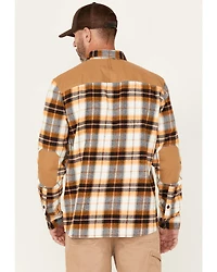 Hawx Men's Wilson Plaid Print Long Sleeve Button-Down Flannel Work Shirt