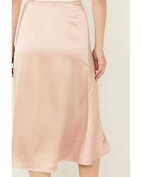 Originality Women's Satin Midi Skirt