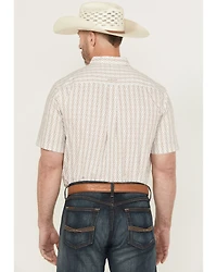 Ariat Men's Carlo Tonal Geo Print Short Sleeve Button-Down Western Shirt