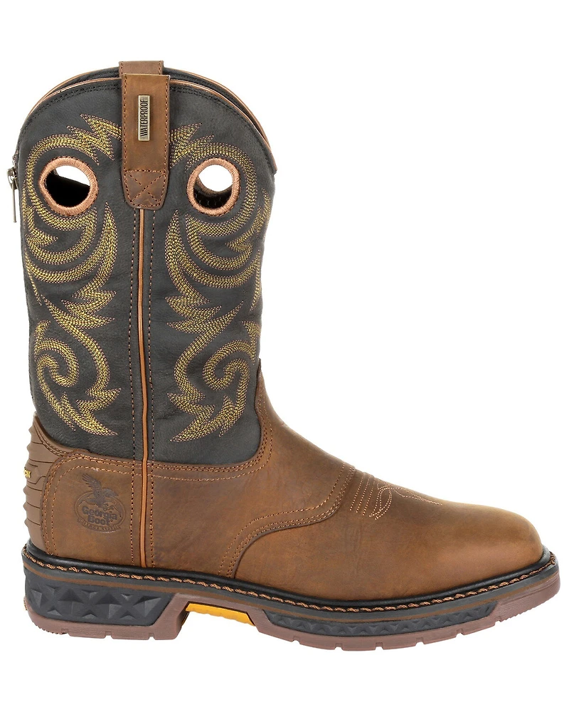 Georgia Boot Men's Carbo-Tec LT Waterproof Western Work Boots - Soft Toe