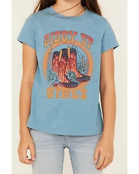Shyanne Girls' Giddy Up Embellished Short Sleeve Graphic Tee