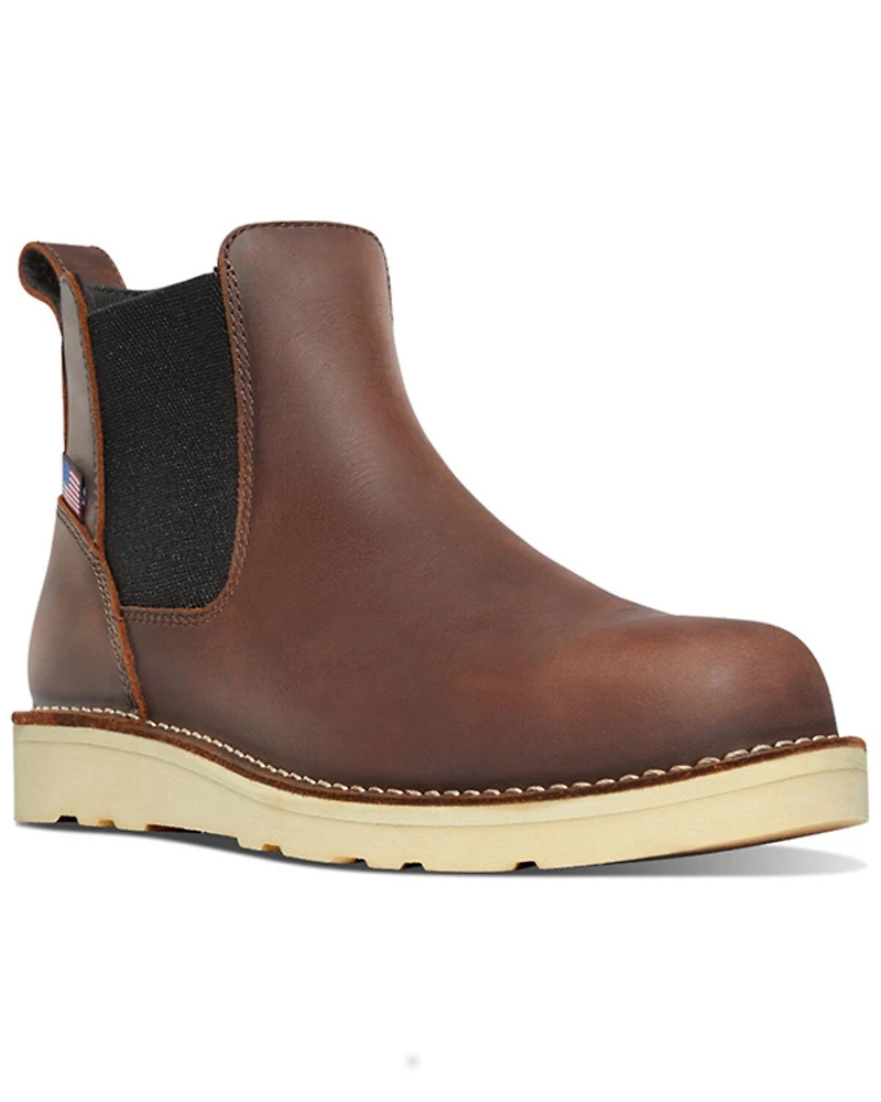 Danner Men's 6" Bull Run Chelsea Wedge Work Boots - Steel Toe