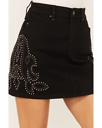 Idyllwind Women's Burbank Embroidered And Studded Stretch Denim Skirt