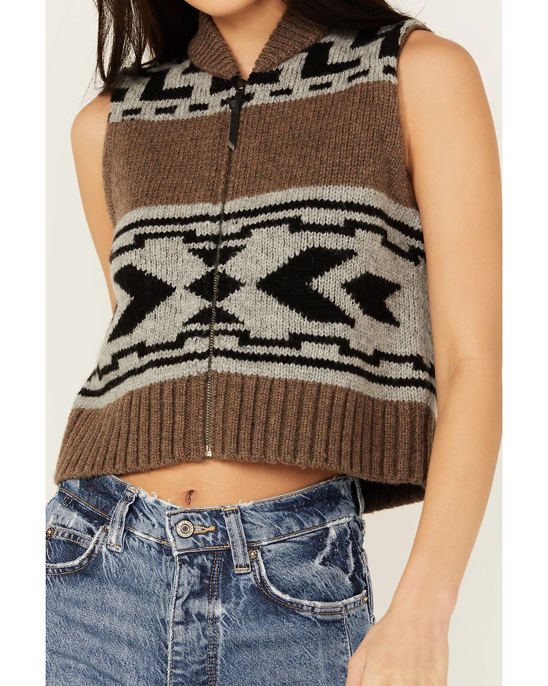 Pendleton Women's Printed Zip Sweater Vest